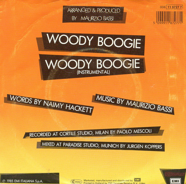Baltimora - Woody Boogie Vinyl Singles Vinyl Zeer Goed / Hoesje Goed "VINYLSINGLES.NL"