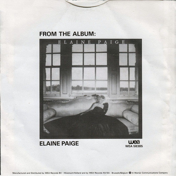 Elaine Paige - The Second Time (Theme From "Bilitis") Vinyl Singles Vinyl Zeer Goed / Hoesje Goed "VINYLSINGLES.NL"