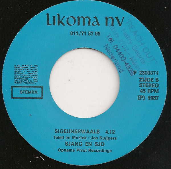 Sjang & Sjo - 'T Es Vasteloavend 34186 Vinyl Singles Vinyl Goed / Hoes Goed