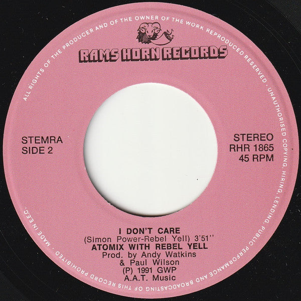 Atomix With Rebel Yell - The Future 31420 Vinyl Singles Vinyl Goed / Hoes Goed