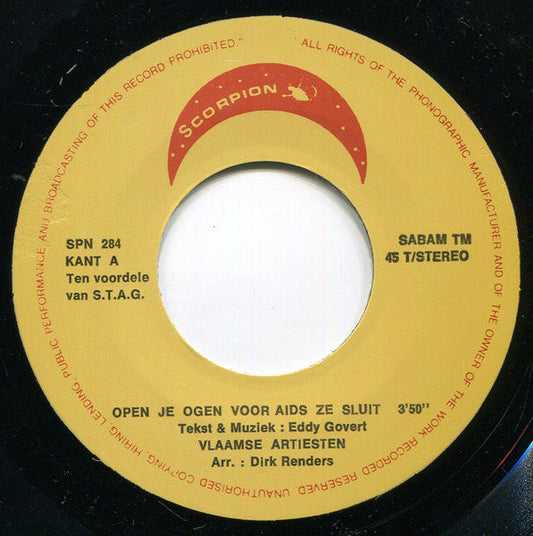 Various - Open Je Ogen, Voor Aids Ze Sluit 39189 Vinyl Singles Vinyl Goed / Hoes Generic