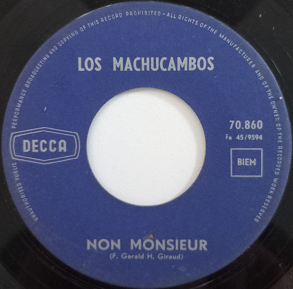 Los Machucambos - Non Monsieur 40064 Vinyl Singles Vinyl Goed / Hoes Goed