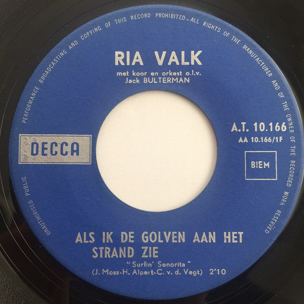 Ria Valk – Wenn ich die Wellen am Strand sehe 29702