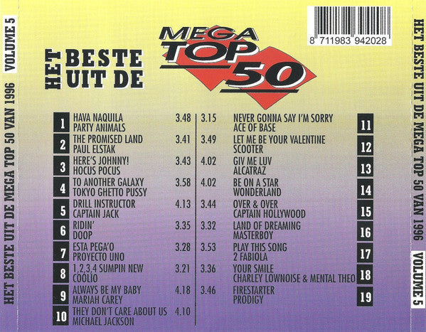 Various - Het Beste Uit De Mega Top 50 Van 1996 Volume 5 (CD) 70422 Compact Disc Goede Staat