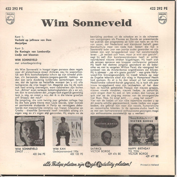 Wim Sonneveld – In Love With Miss Van Dam (EP) 18882