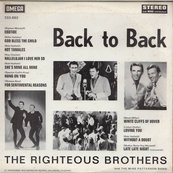 Righteous Brothers - Back To Back (LP) 49464 Vinyl LP Vinyl Goed / Hoes Goed