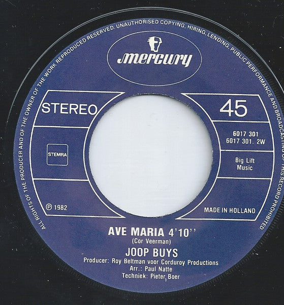 Joop Buys - De Sergeant 13373 Vinyl Singles Vinyl Goed / Hoes Goed