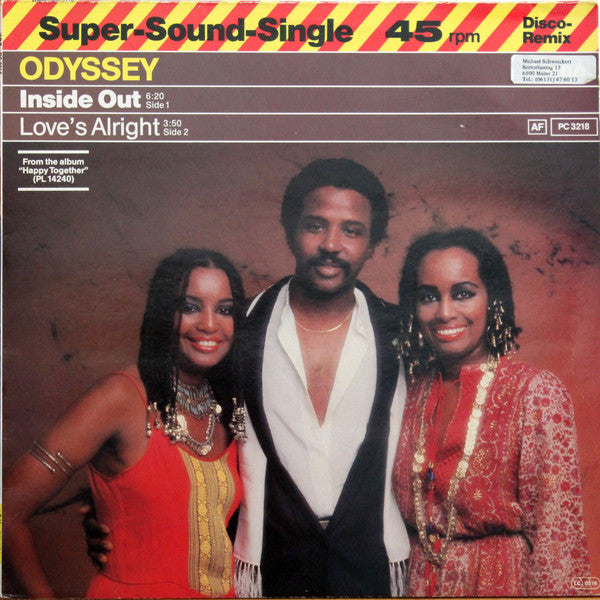 Odyssey - Inside Out / Love's Alright (MAXI) 52298 Maxi-Singles Vinyl Goed / Hoes Goed