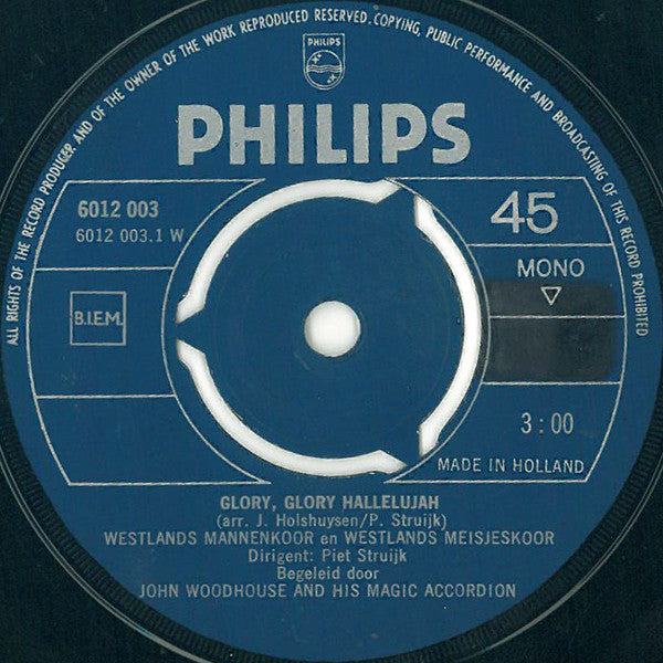 Westlands Mannenkoor En Westlands Meisjeskoor - Glory, Glory Hallelujah 13706 31953 Vinyl Singles Vinyl Goed / Hoes Goed