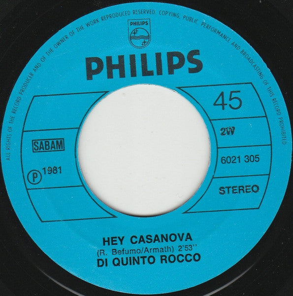 Di Quinto Rocco - Une Guitare Dans La Nuit 33049 Vinyl Singles Vinyl Goed / Hoes Goed