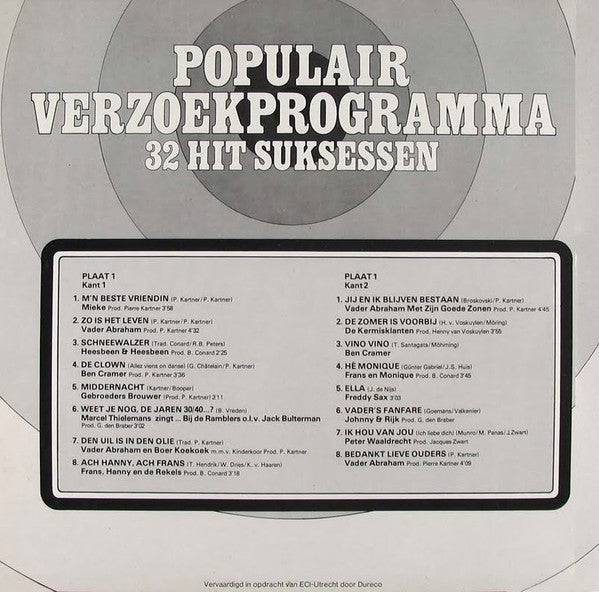 Various - Populair Verzoekprogramma 32 Hit Suksessen (LP) 50188 Vinyl LP Dubbel Vinyl Goed / Hoes Goed