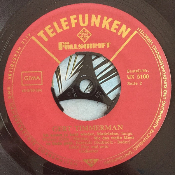 Gert Timmerman - Blume Von Tahiti Vinyl Singles EP Vinyl Zeer Goed / Hoesje Goed "VINYLSINGLES.NL"