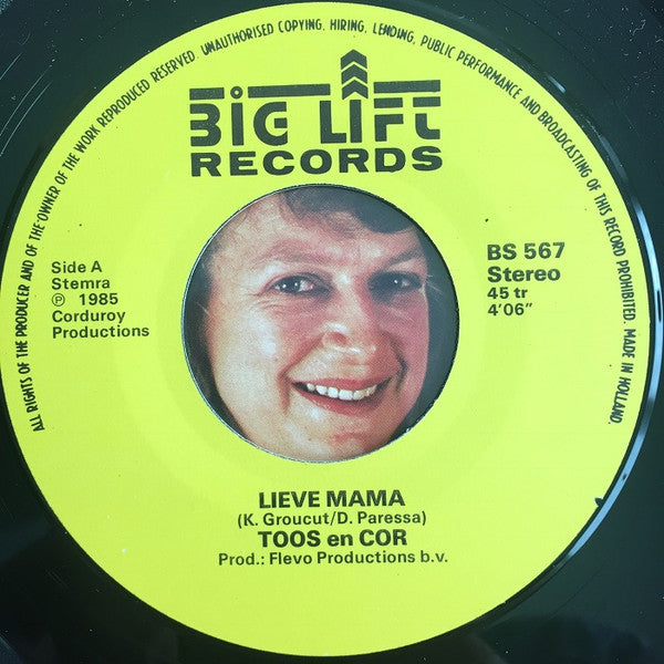 Toos & Cor - Lieve Mama 43466 Vinyl Singles Vinyl Goed / Hoes Goed