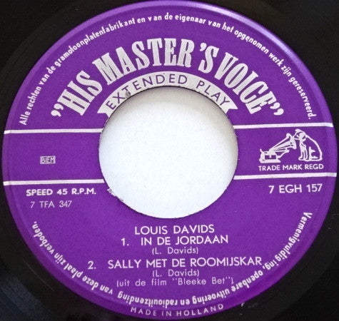 Louis Davids - Hein De Bruin 13879 Vinyl Singles EP Vinyl Goed / Hoes Goed
