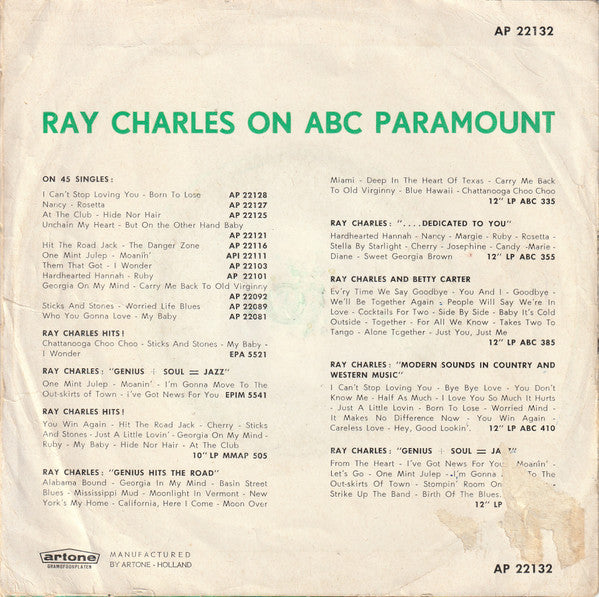 Ray Charles - You Don't Know Me 18410 Vinyl Singles Vinyl Goed / Hoes Goed