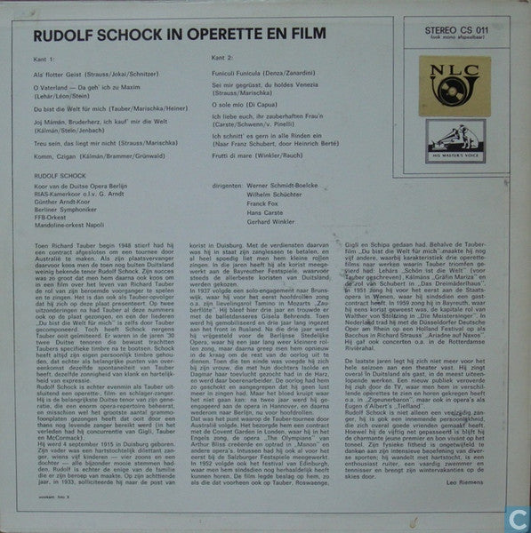 Rudolf Schock – Rudolf Schock In Operette Und Film (LP) 44463 Vinyl LP Vinyl Goed / Hoes Goed