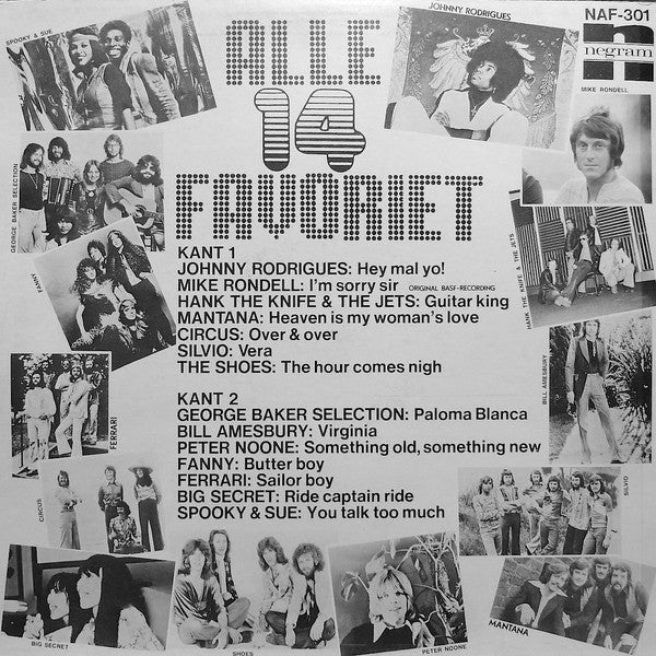 Various - Alle 14 Favoriet! (LP) 50246 Vinyl LP Vinyl Goed / Hoes Goed