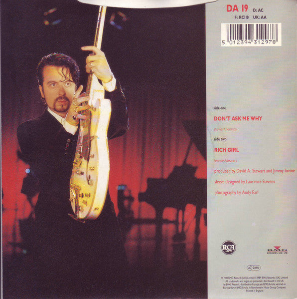 Eurythmics - Don't Ask Me Why Vinyl Singles Vinyl Zeer Goed / Hoesje Goed "VINYLSINGLES.NL"