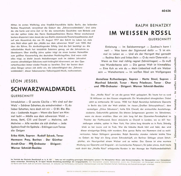 Various - Schwarzwaldmädel (10") Vinyl LP 10" Vinyl Goed / Hoes Goed