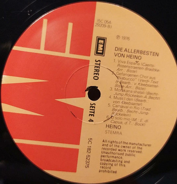 Heino - Die Allerbesten Von Heino (LP) 48621
