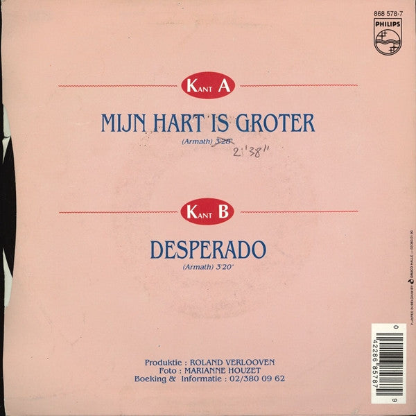 Willy Sommers - Mijn Hart Is Groter 38205 Vinyl Singles Vinyl Goed / Hoes Goed
