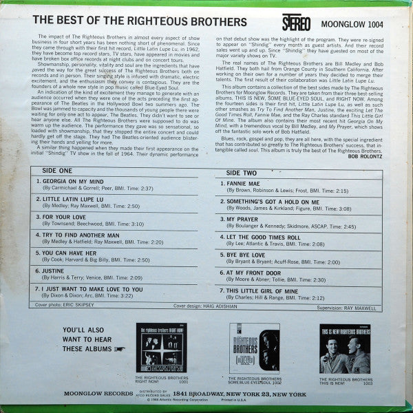 Righteous Brothers - The Best Of The Righteous Brothers (LP) 49559 Vinyl LP Vinyl Goed / Hoes Goed