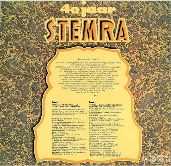 Various - 40 Jaar Stemra (LP) Vinyl LP Vinyl Goed / Hoes Goed