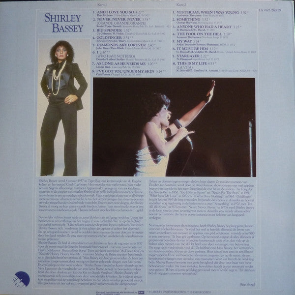 Shirley Bassey - Onvergetelijke Hits (LP) 51001 Vinyl LP Vinyl Goed / Hoes Goed
