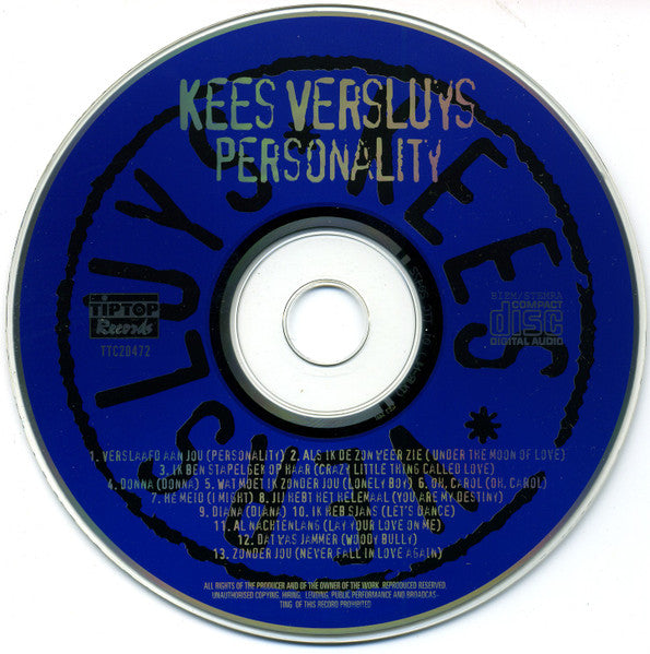 Kees Versluys - Personality (CD) 70931 Compact Disc Goede Staat