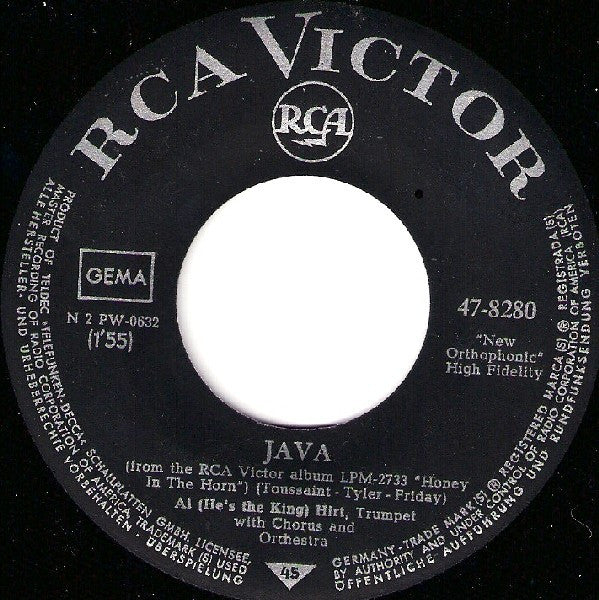 Al (He's The King) Hirt - Java 29547 Vinyl Singles Vinyl Goed / Hoes Goed