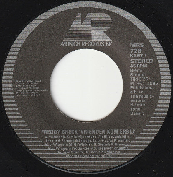 Freddy Breck - Friends Come Join us 30483