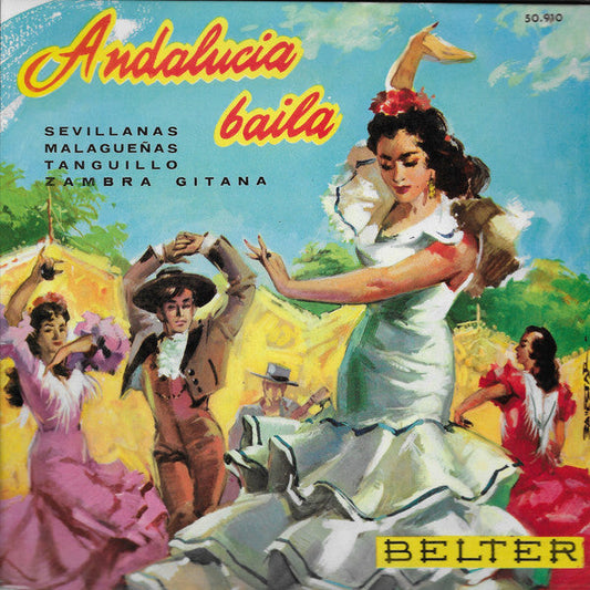 Paquito Simón Y Juan Garcia Y Su Conjunto Baile - Andalucía Baila 35743 Vinyl Singles EP Vinyl Goed / Hoes Goed