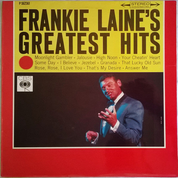 Frankie Laine - Frankie Laine's Greatest Hits (LP) Vinyl LP Vinyl Zeer Goed / Hoesje Goed "VINYLSINGLES.NL"