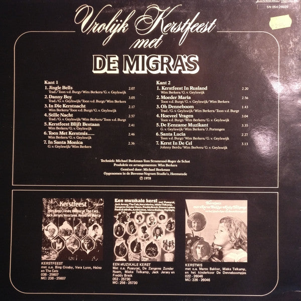 Migra's - Vrolijk Kerstfeest Met De Migra's (LP) 49366 Vinyl LP Vinyl Goed / Hoes Goed