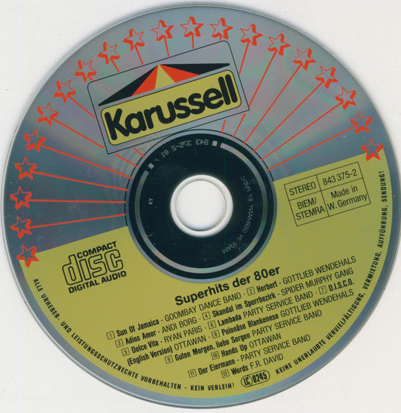 Various - Superhits Der 80er (CD) Compact Disc Vinyl Goed / Hoes Goed