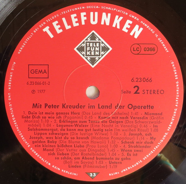 Peter Kreuder - Mit Peter Kreuder Im Land Der Operette (LP) 42903