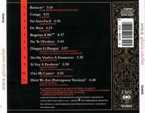 Gloria Estefan - Exitos De Gloria Estefan (CD) 70434 Compact Disc Goede Staat