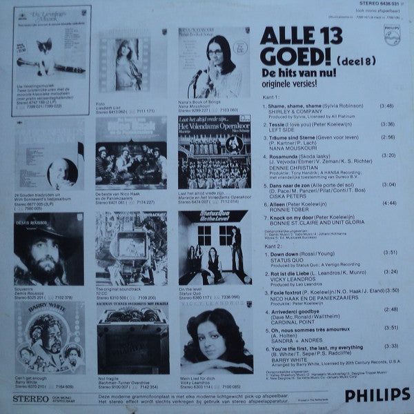 Various - Alle 13 Goed! Deel 8 (LP) Vinyl LP Vinyl Goed / Hoes Goed