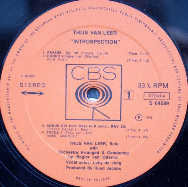 Thijs Van Leer – Introspection (LP) 44410