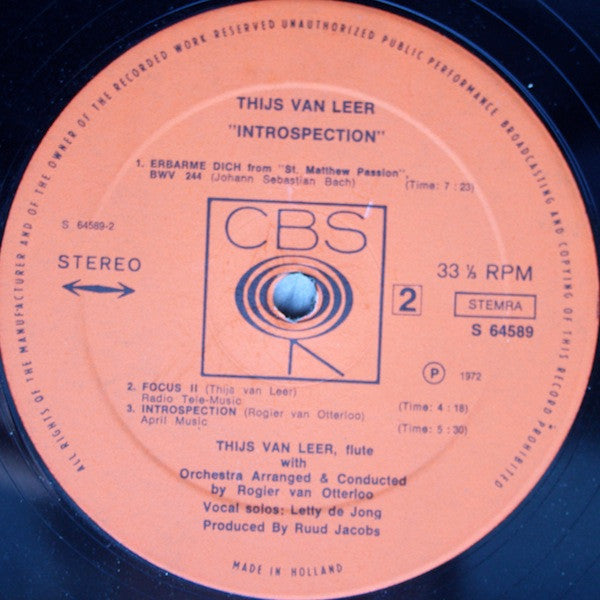 Thijs Van Leer – Introspection (LP) 44410