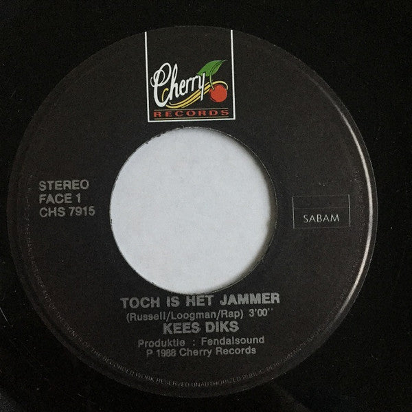 Kees Diks - Toch Is Het Jammer 02017 Vinyl Singles Vinyl Goed / Hoes Goed