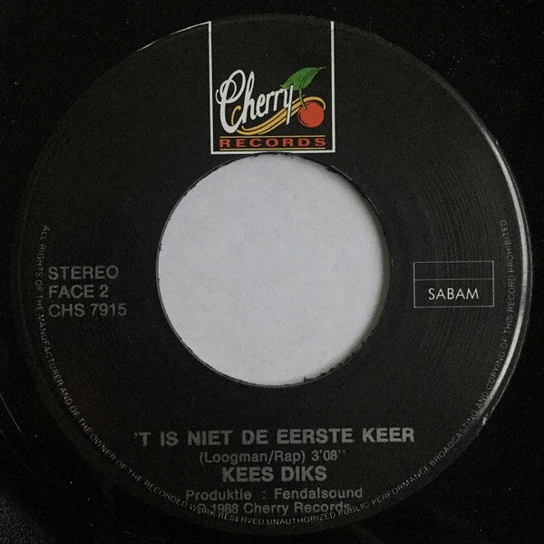 Kees Diks - Toch Is Het Jammer 02017 Vinyl Singles Vinyl Goed / Hoes Goed