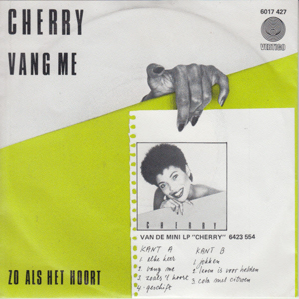 Cherry - Vang Me Vinyl Singles Vinyl Zeer Goed / Hoesje Goed "VINYLSINGLES.NL"