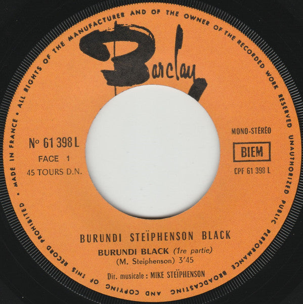 Burundi Steiphenson Black - Burundi Black 14604 Vinyl Singles Vinyl Goed / Hoes Generic