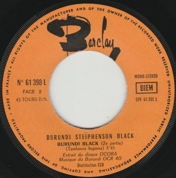 Burundi Steiphenson Black - Burundi Black 14604 Vinyl Singles Vinyl Goed / Hoes Generic
