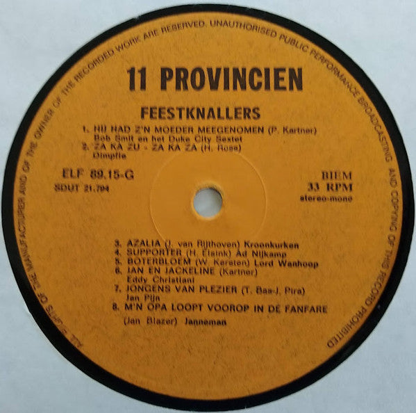 Various - Feestknallers (LP) 51337 Vinyl LP Vinyl Goed / Hoes Goed