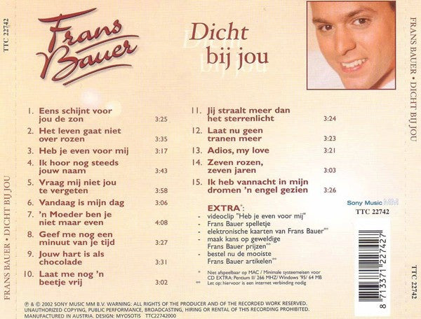 Frans Bauer - Dicht Bij Jou (CD) Compact Disc Vinyl Goed / Hoes Goed