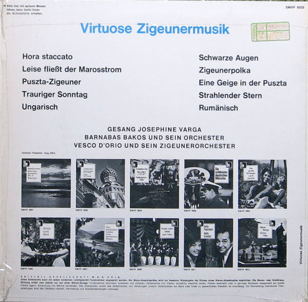 Vesco D-Orio Orchester & Barnabas Bakos Orchester - Virtuose Zigeunermusik (LP) 43857 Vinyl LP Vinyl Goed / Hoes Goed