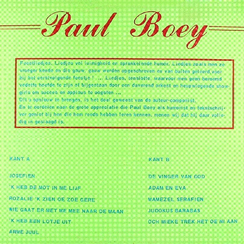 Paul Boey - 'K Heb De Mot In Me Lijf (LP) 43797 Vinyl LP Vinyl Goed / Hoes Goed