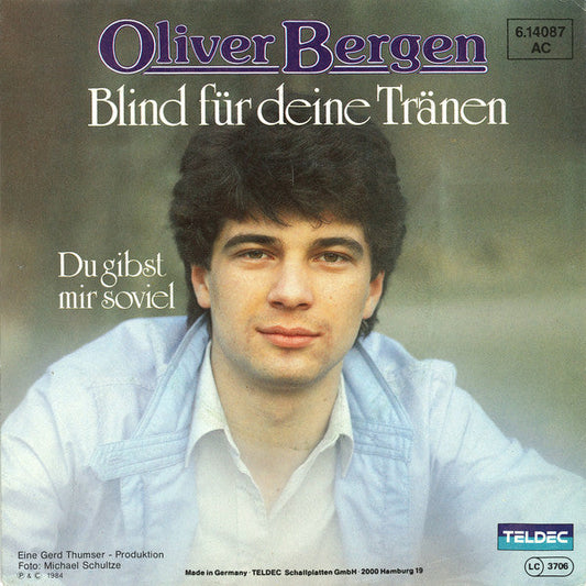 Oliver Bergen - Blind Für Deine Tränen 21273 Vinyl Singles Vinyl Goed / Hoes Goed